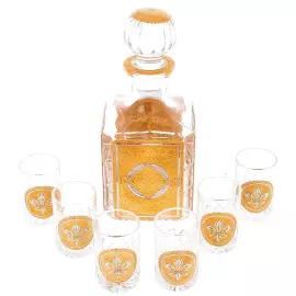 Набор для водки "Украшенный" на 6 персон, Златоуст