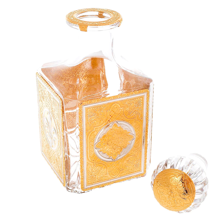 Vodka set "Decorated" for 6 persons, Zlatoust