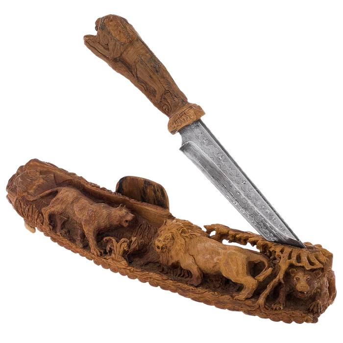 Composition with a knife "Lion Pride"