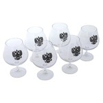 A set of cognac glasses "Coat of Arms of the Russian Federation" for 6 people