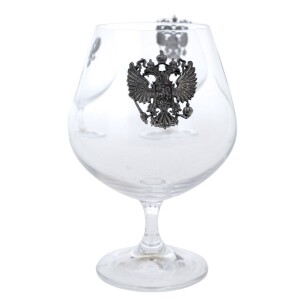 A set of cognac glasses "Coat of Arms of the Russian Federation" for 6 people