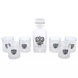 Whiskey set "Coat of Arms of the Russian Federation" for 6 persons