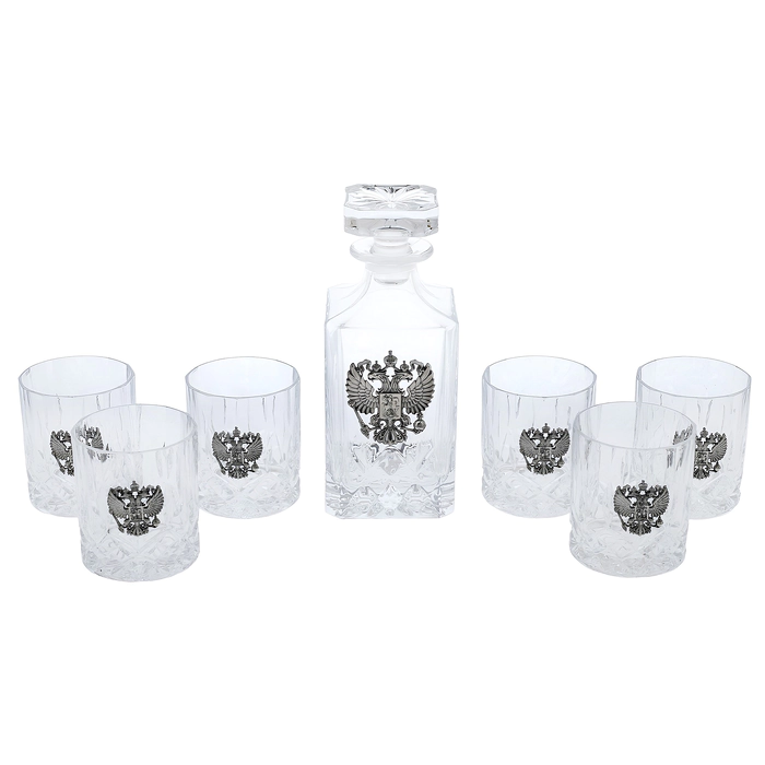 Whiskey set "Coat of Arms of the Russian Federation" for 6 persons
