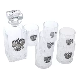 Whiskey set "Coat of Arms of the Russian Federation" for 6 persons