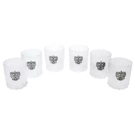 A set of whiskey glasses "Coat of Arms of the Russian Federation" for 6 people