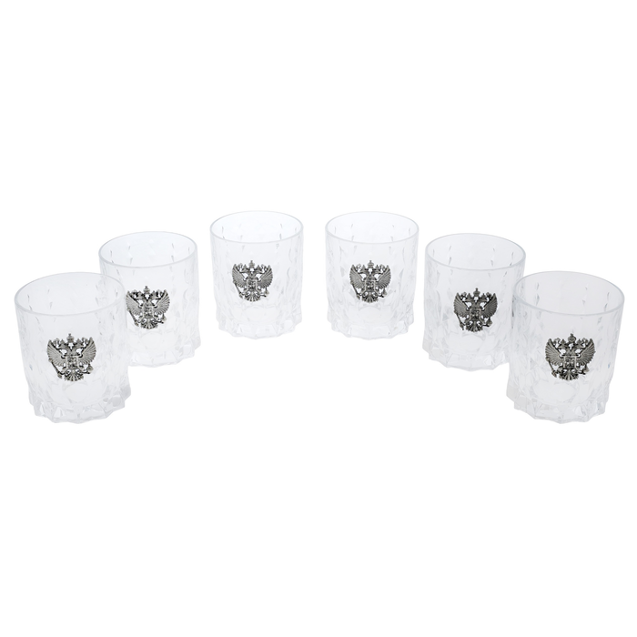 A set of whiskey glasses "Coat of Arms of the Russian Federation" for 6 people