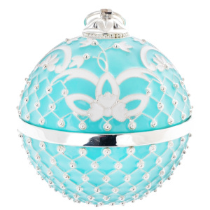 Jewelry Christmas tree ball "Blue grid"