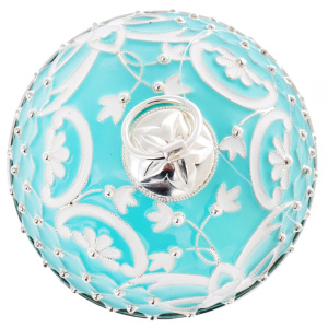 Jewelry Christmas tree ball "Blue grid"