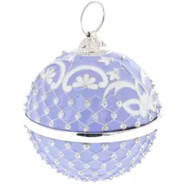 Ювелирный елочный шар "Лиловая сетка"