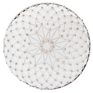 Jewelry Christmas ball "White mesh" with a blue insert