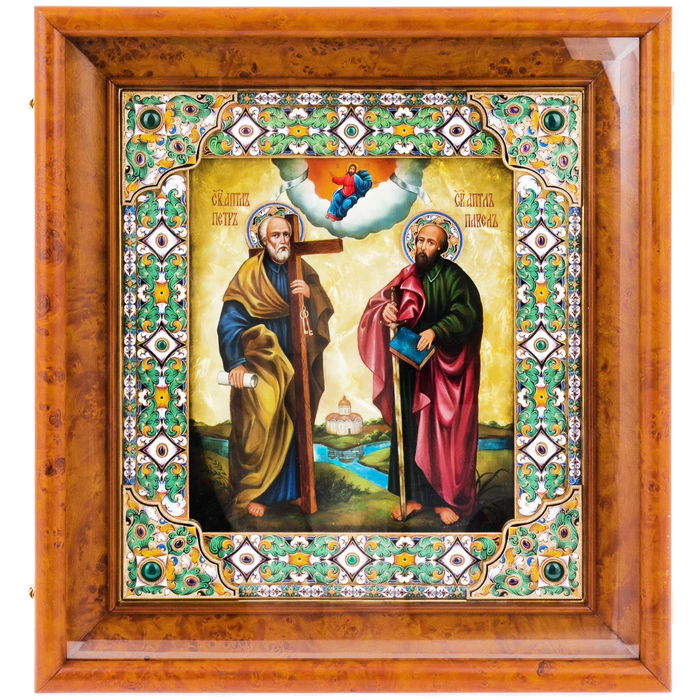 Icon of Saints Peter and Paul with mother of pearl