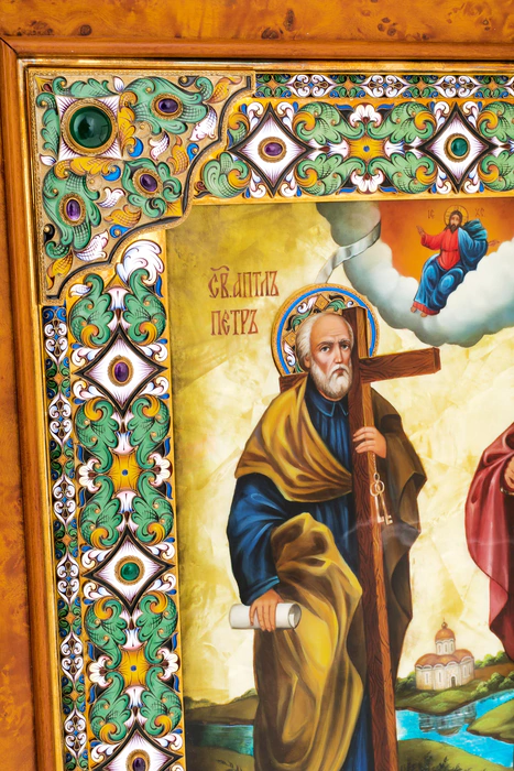 Icon of Saints Peter and Paul with mother of pearl