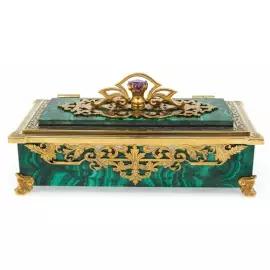 Шкатулка сувенирная, малахит