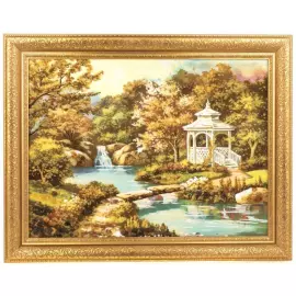 Картина из янтаря "Беседка"