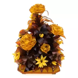 Ikebana made of amber