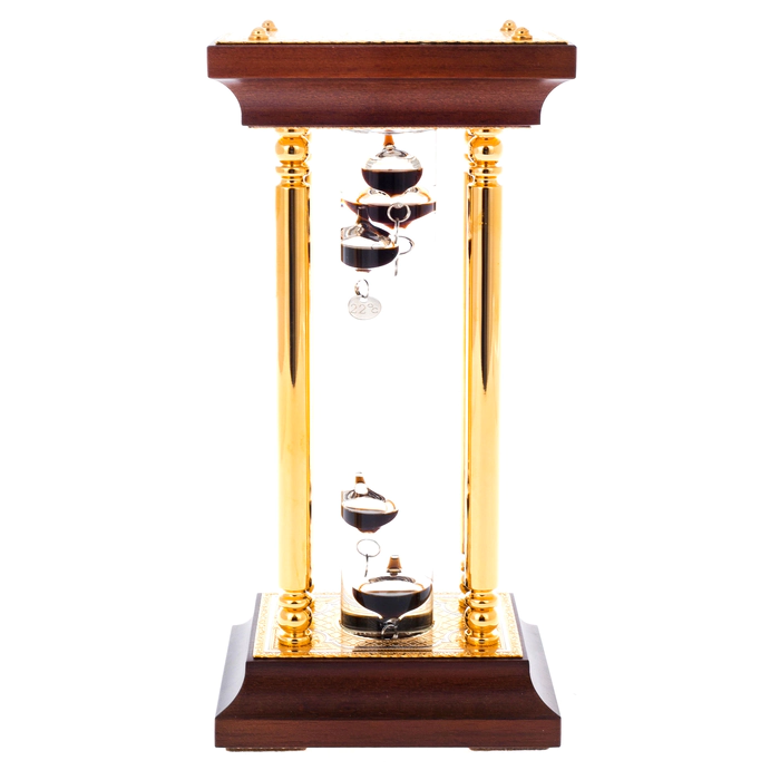 Galileo thermometer on 4 racks, Zlatoust