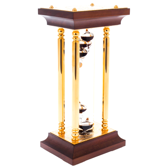 Galileo thermometer on 4 racks, Zlatoust