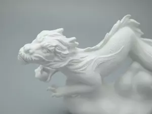 Porcelain sculpture "Dragon on a cloud"