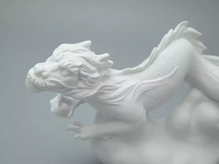Porcelain sculpture "Dragon on a cloud"