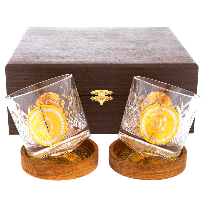Beverage set with stands for 2 persons, Zlatoust