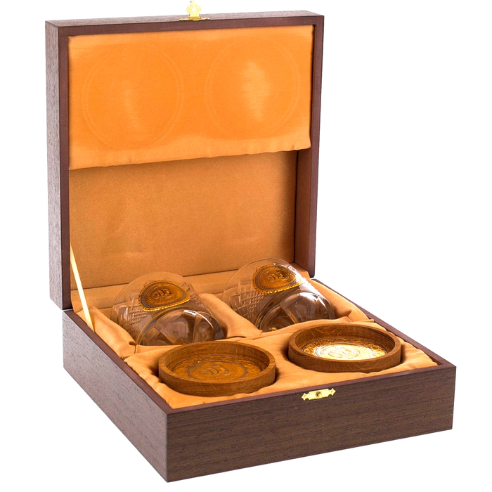 Beverage set with stands for 2 persons, Zlatoust