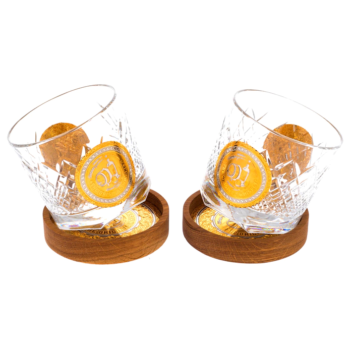 Beverage set with stands for 2 persons, Zlatoust