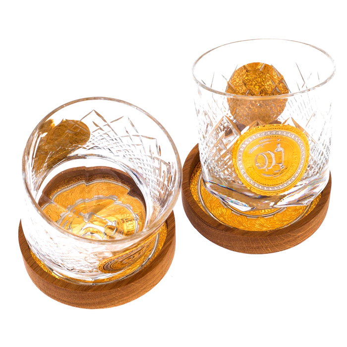 Beverage set with stands for 2 persons, Zlatoust
