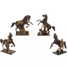 A set of bronze statuettes "Horses of Klodt" 4 pcs.
