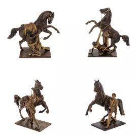 A set of bronze statuettes "Horses of Klodt" 4 pcs.