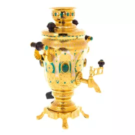 Набор чайный с самоваром на 4 персоны, Златоуст