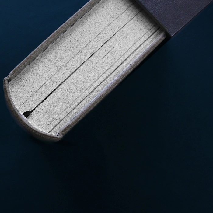 The leather-bound book "Life and Destiny" by Grossman V.