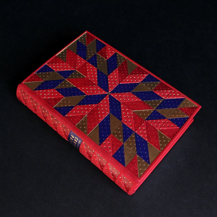 The leather-bound book "Yuletide stories" by F. Nefedov.