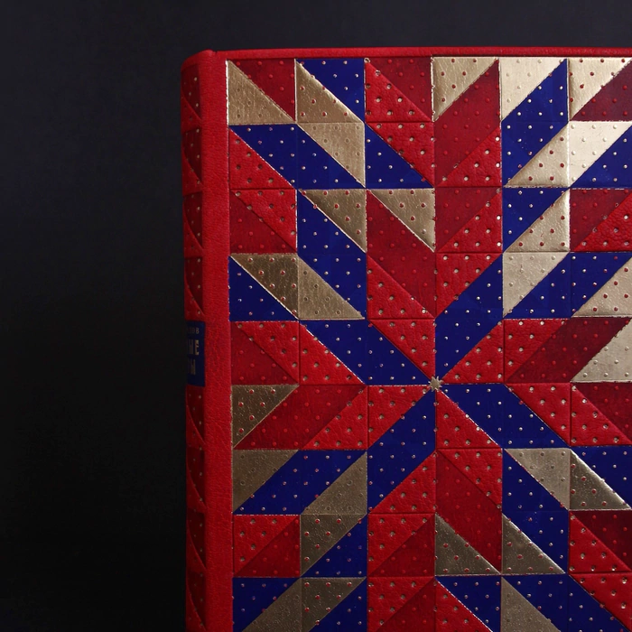 The leather-bound book "Yuletide stories" by F. Nefedov.