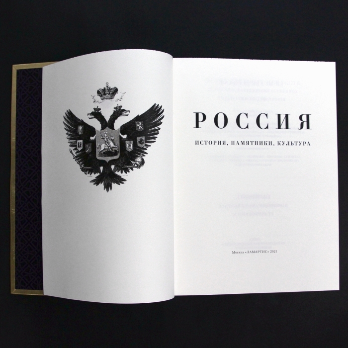Книга в кожаном переплете "Россия. История. Памятники. Культура"