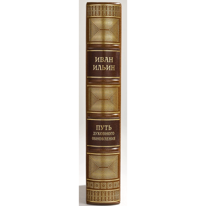 The leather-bound book "The Path of spiritual Renewal" by Ilyin I.