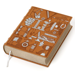 The leather-bound book "Cooking edition 1955."