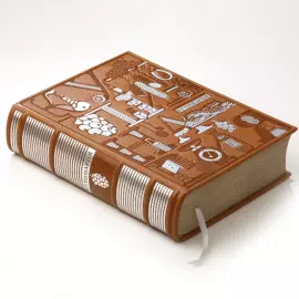 Книга в кожаном переплете "Кулинария издание 1955 года"