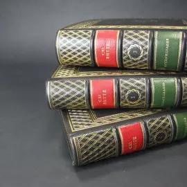 Книга в кожаном переплете "Воспоминания" Витте С., в 3-х томах, 1960 г.