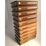 A leather-bound book "Collected Works " in 10 volumes by M. Sholokhov.