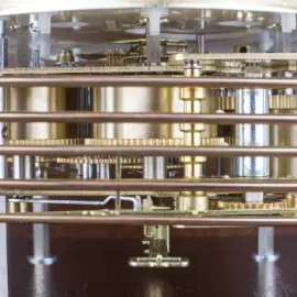 Hermle wall clock, walnut