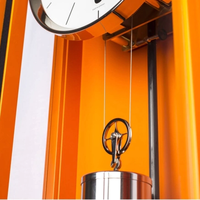 Hermle wall clock, orange