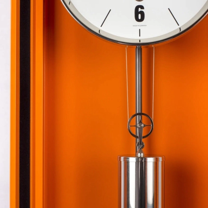 Hermle wall clock, orange