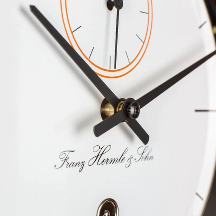 Hermle wall clock, orange