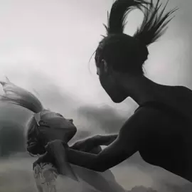 An artistic photograph from the series "Swan Lake" by Vladimir Glynin