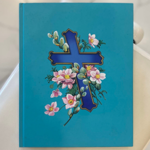 A book with a handwritten wish, drawing and autograph by artist Damien Hirst