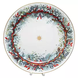 A set of porcelain plates "Idyll" with a pattern "Kalenda" 18 items, for 6 people