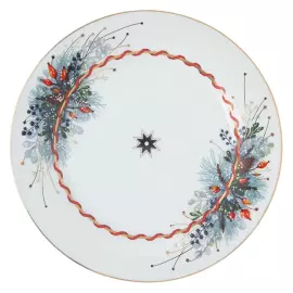A set of porcelain plates "Idyll" with a pattern "Kalenda" 18 items, for 6 people