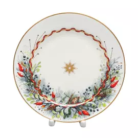 A set of porcelain plates "Idyll" with a pattern "Kalenda" 18 items, for 6 people