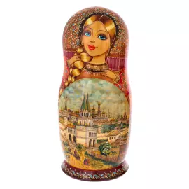 Матрёшка на 10 мест "Белокаменная Москва" 33 см