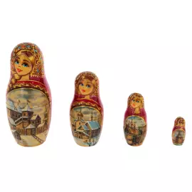 Матрёшка на 10 мест "Белокаменная Москва" 33 см